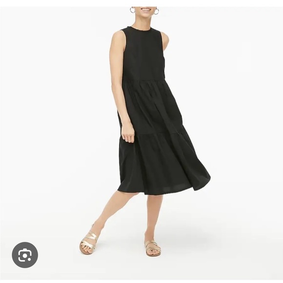 Reborn J Ruffled Sleeveless Tiered Midi Dress